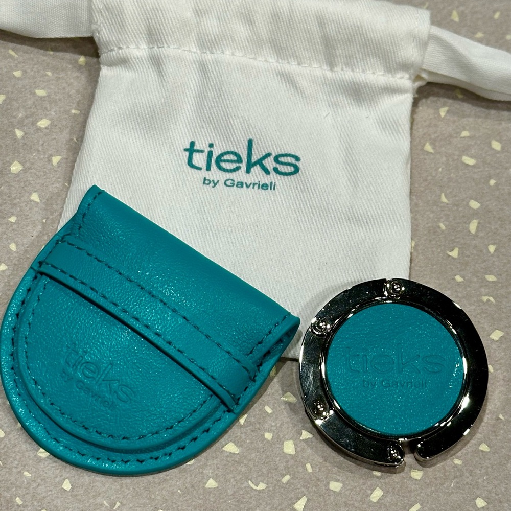 Tieks Teal Purse Hook with Pouch